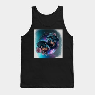 Rottweiler Abstract Art Tank Top